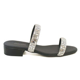 Mule Preto Duas Tiras Pedraria C 30114 0087 0002 Anacapri